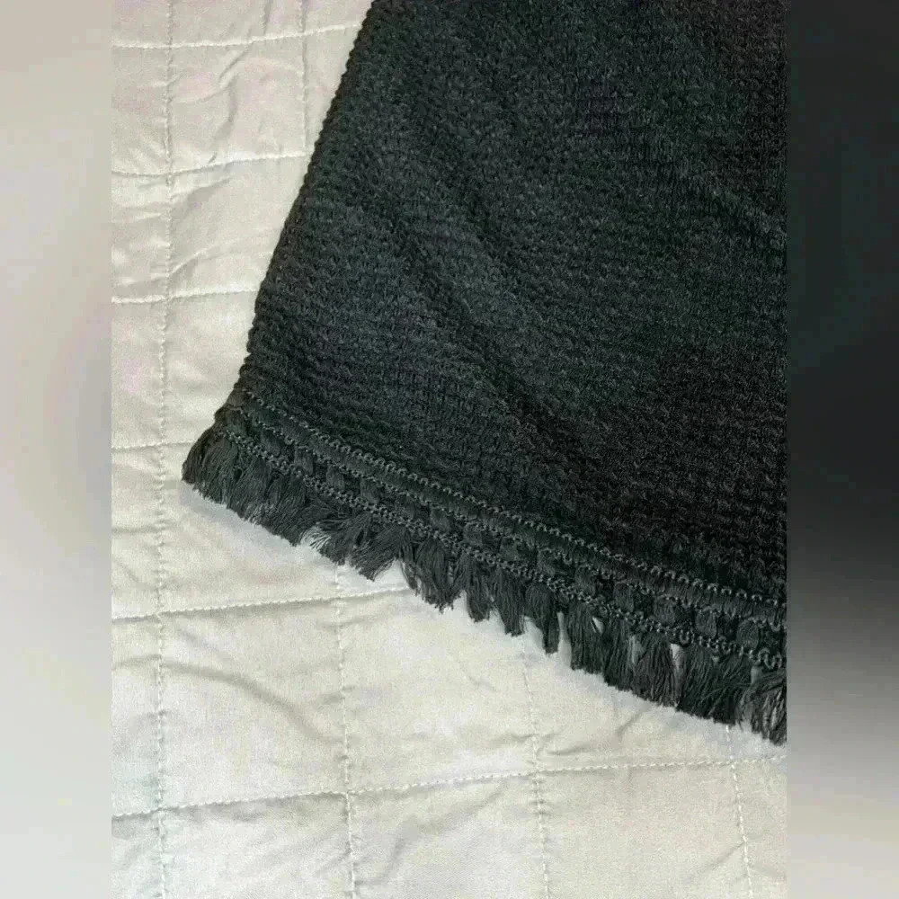 SHEIN Set Lune Tank Top And Fringe Trim Shorts Color Black Size Large - Picture 7 of 9